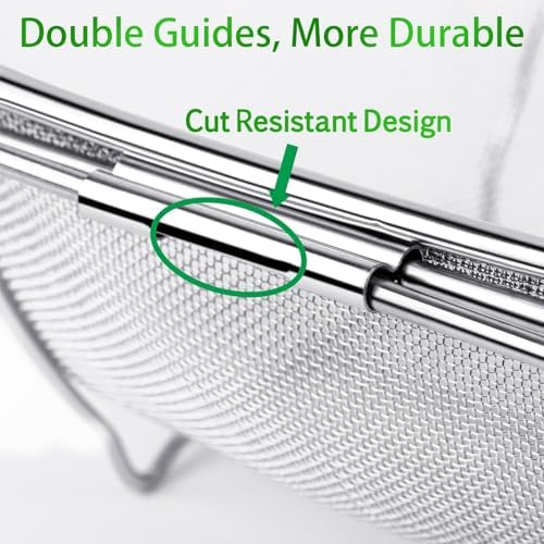 Tiawudi 6-Quart Over-the-Sink Colander, Stainless Steel