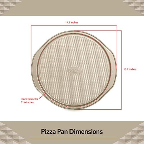 Glad Nonstick Large Pizza Pan for Oven | Round Baking Tray | Textured