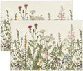 Artoid Mode Antique Herbs and Wild Flowers Spring Placemats Set of 2