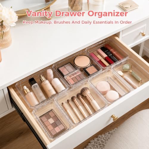 15 Pcs Expandable Drawer Organizer,Adjustable Drawer