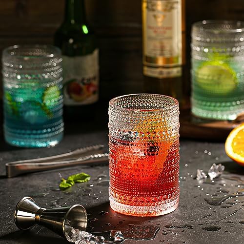 Amzcku Vintage Highball Drinking Glass Set of 12 - Kitchen Glasses Cup