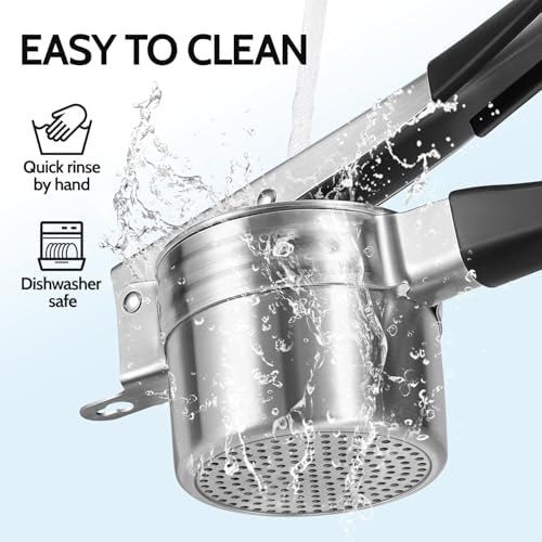 Potato Ricer, Sopito Upgraded Stainless Steel Potato Masher with 3