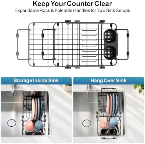 iSPECLE Small Sink Dish Drying Rack, 9.1" W