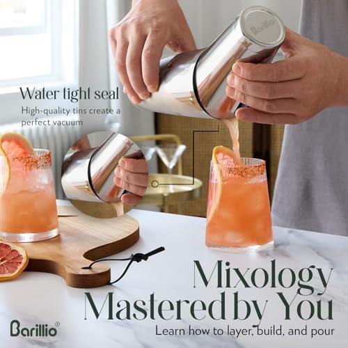 Barillio Boston Shaker Set - Stainless-Steel, Weighted, Martini