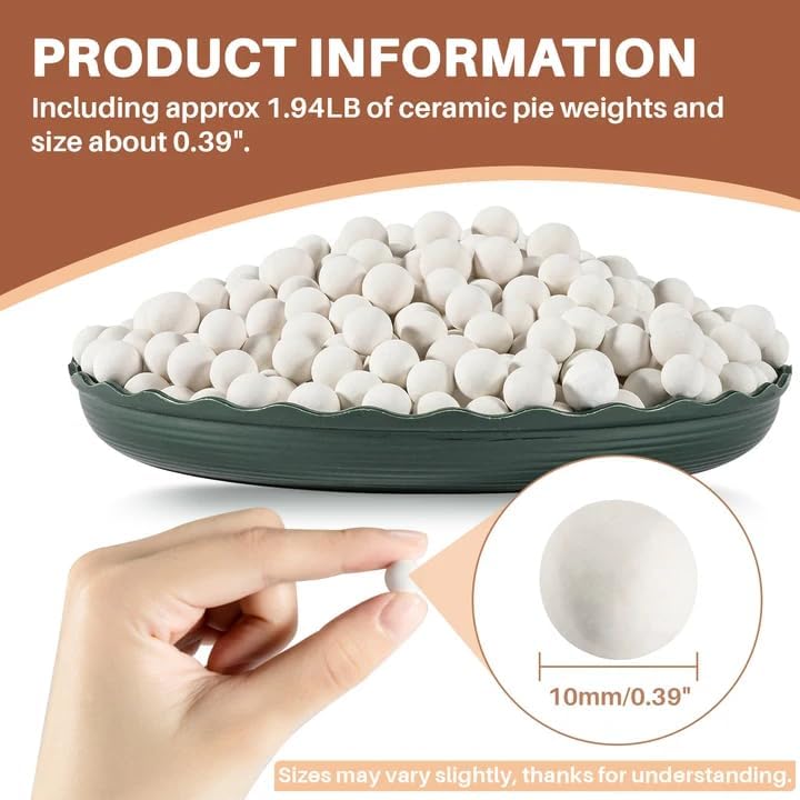 Sukh 1.94LB Pie Weights for Baking - Reusable Ceramic Pie Crust