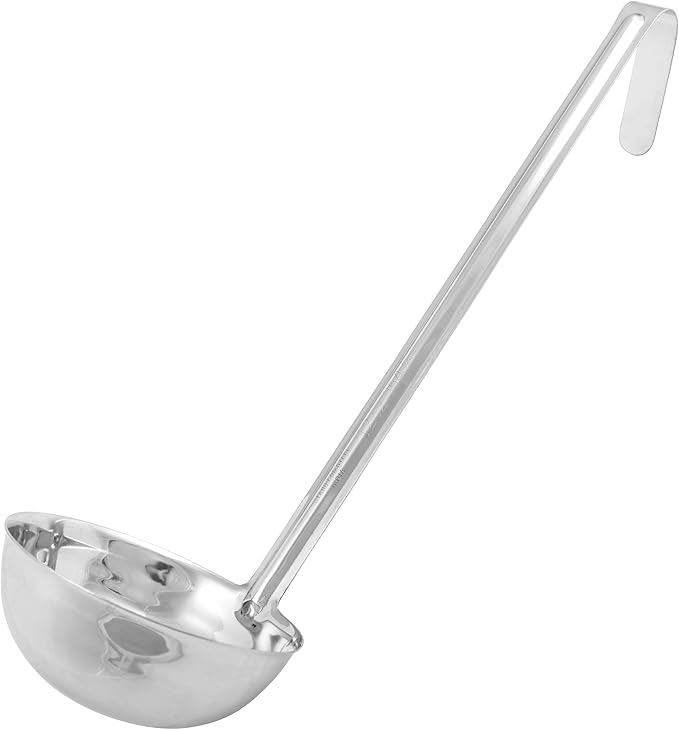 Winco One Piece Stainless Steel Ladle, 12 Ounce by Winco
