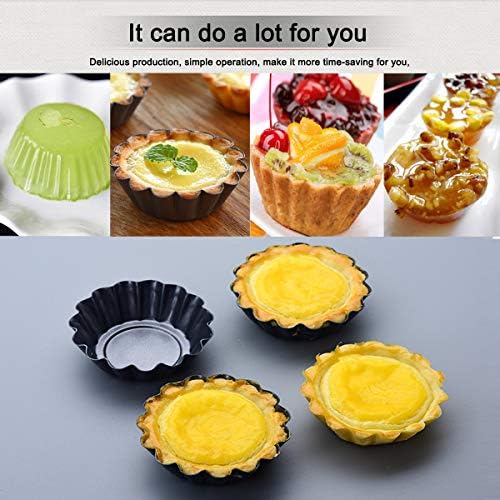12 Packs Egg Tart Mold, Size 2.6 x 0.9inch, Cupcake Cake Muffin Mold