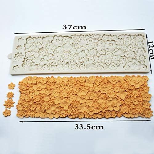 Edible Wedding Floral Flower lace Cake Silicone Embossing Texture