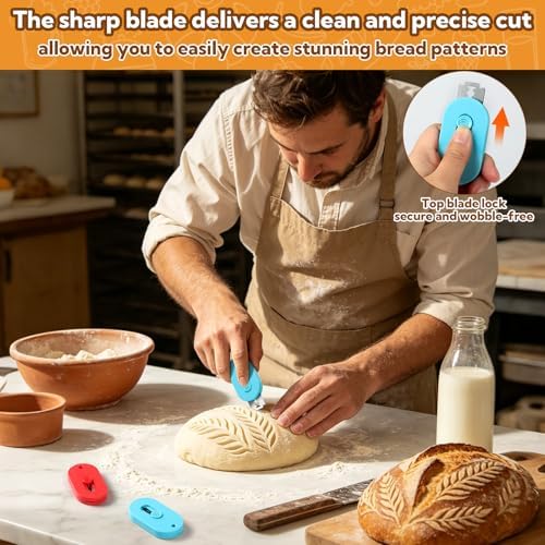 VZZNN 8 Pack Professional Bread Lame,Extractable & Magnetic Bread Lame