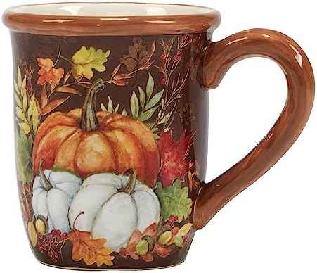 Harvest Blessings Set of 4 Ceramic Mugs – Cozy up with coffee, tea, or