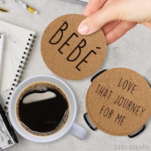 6 Pcs Funny Coasters for Adults with Holder, 4 in, Absorbent
