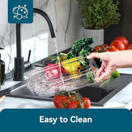 10 Pack Fridge Organizers and Storage, Clear Fridge Organizer Stackable