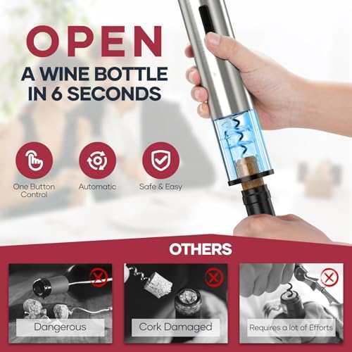 Electric Wine Opener,Rechargeable Automatic Wine Opener Corkscrew