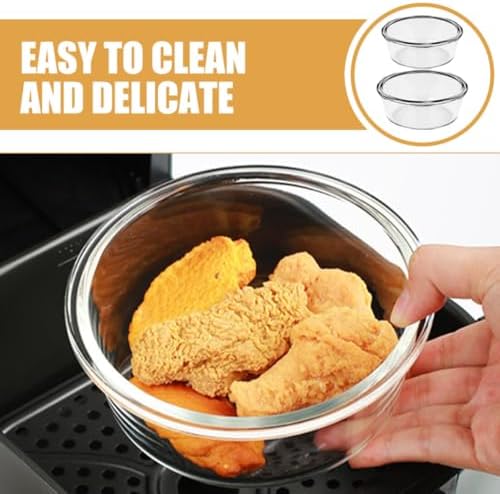 Glass Xmas 2pcs High Temperature Resistant Mixing Bowl for Baking