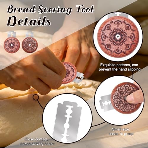 Windspeed 2+20 Pcs Wooden Bread Scoring Tool, Best Bread Lame Cutter