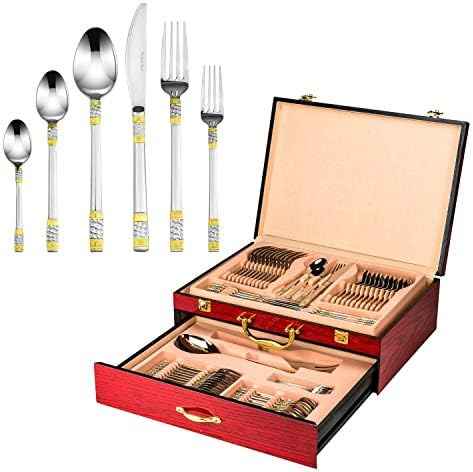 Italian Collection 'Luxor', 75-Piece Premium 18/10 Surgical Stainless