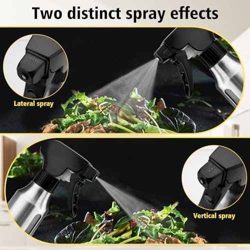 2-Pack Stainless Steel Oil Spray Bottles, 180ml Olive Oil Mister for