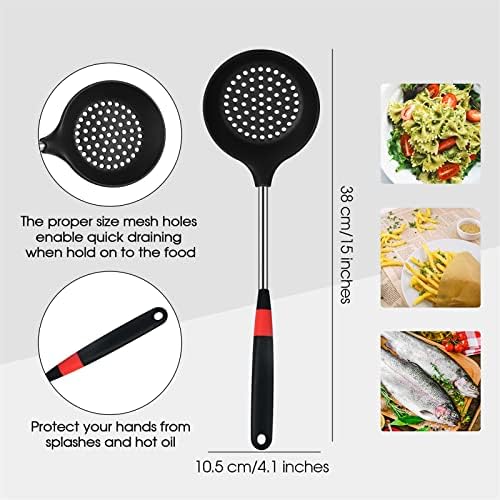 Boao 3 Pcs Wok Utensils, Silicone Stainless Steel Wok Spatula Set