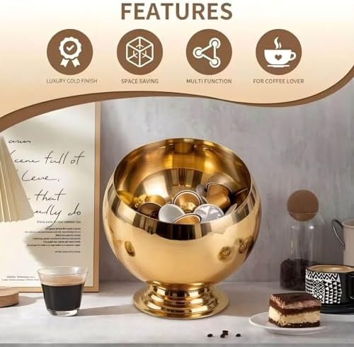 Coffee Pod Holder, Gold