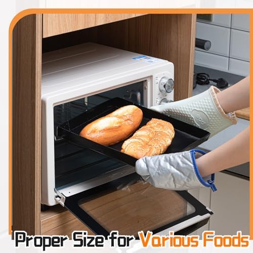 Teenyyou 2 Pcs 11'' x 11'' x 1'' PTFE Solid Nonstick Oven Basket Trays