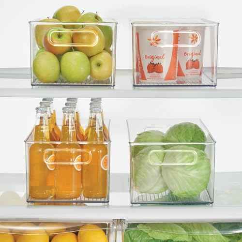 iDesign Kitchen Binz Stackable Organizer, 8" x 6" x 14.5", Clear