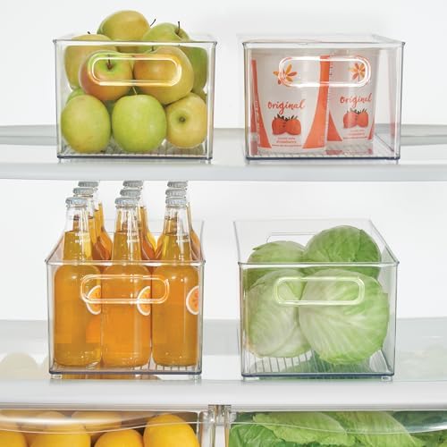 iDesign Stackable Fridge Bin, Set of 2, Clear