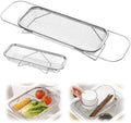 upgrade over the sink mesh colander expandable strainer stainless