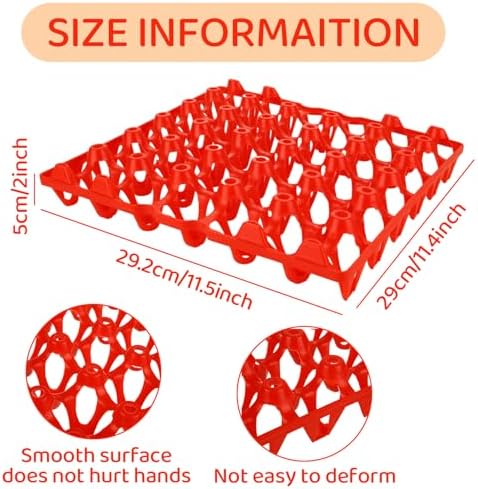 12 Pack Plastic Egg Trays, 30-Egg Flats