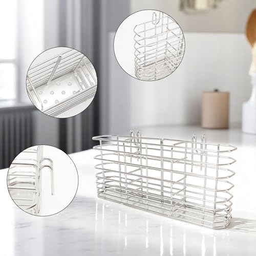 Stainless Steel Utensil Drying Basket Rack Hanging Holder for Knife