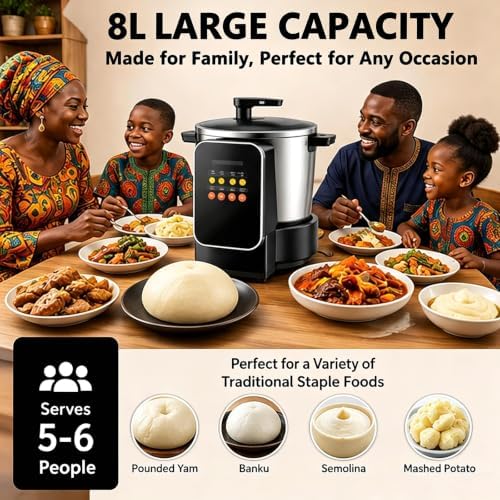 Smart Automatic Swallow Food Maker, Stainless Steel Fufu Machine