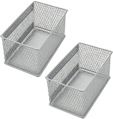 YBM Home Magnetic Basket Organizer, Medium, 2-Pack