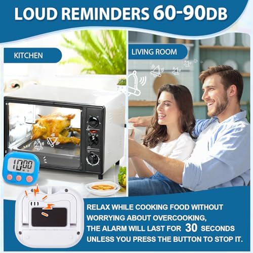 12 Pack Multi-Function Digital Timers, Large LCD Display