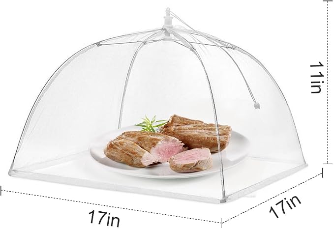 Food Covers, SPANLA 4 Pack Large and Tall Mesh Food Covers - Image 2