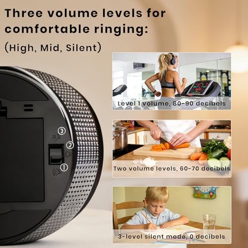 Digital Twist Kitchen Timer, Large LED Display, Black+Purple