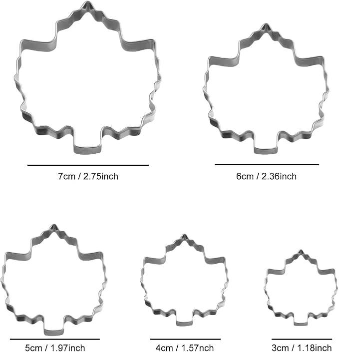 Maple Cookie Cutters Thanksgiving Day, 5 Pack - Image 3