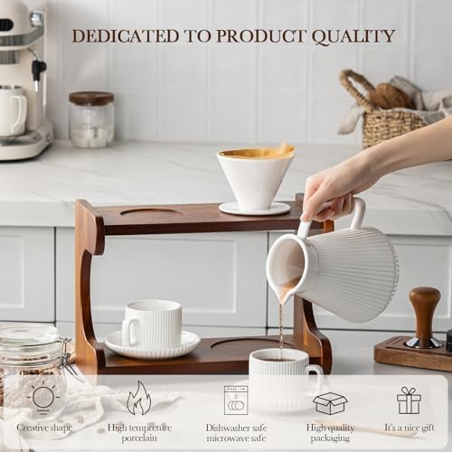 Pour Over Coffee Maker Set, 22OZ Ceramic Dripper