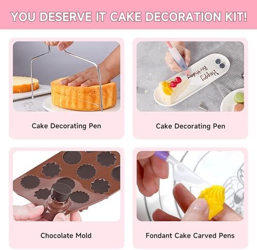 Cake Decorating Kit - Cake Turntable for Decorating with Baking