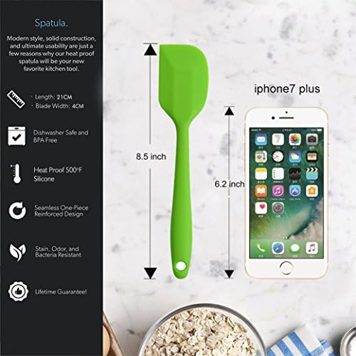 Silicone Spatulas, 8.5 inch Small Rubber Spatula Seamless One Piece