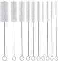 Long Straw Brush Set of 10, 8-ihch, 10 Different Diameters