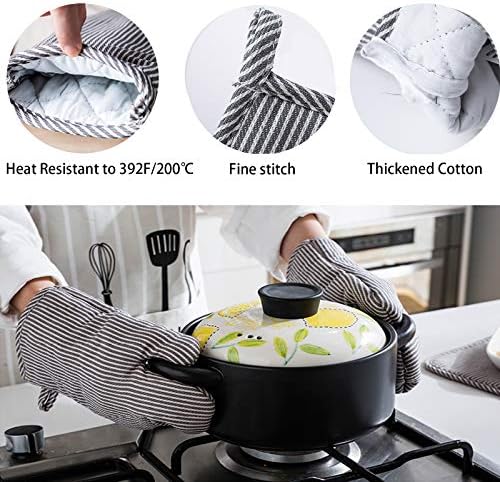4-Piece Oven Mitts and Pot Holders Set