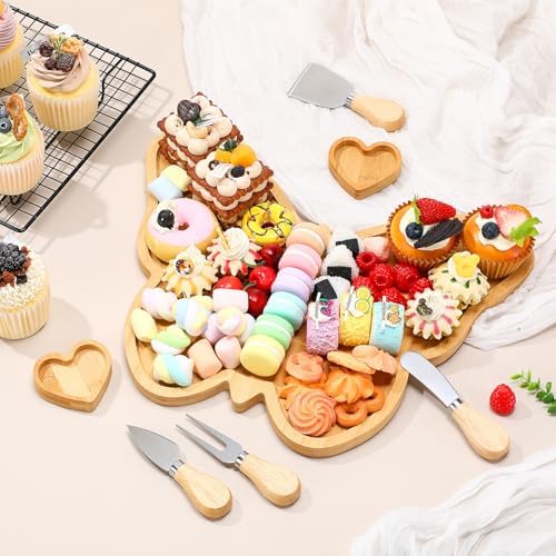 Weysat Butterfly Charcuterie Board Set Platter and Knife Set