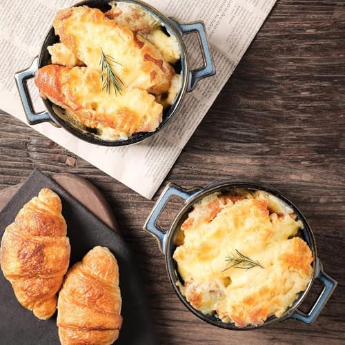 vicrays Ceramic Soup Bowls with Handles, 24 Oz Porcelain Soup Crocks