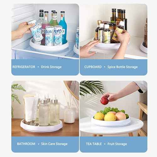 Lazy Susan Organizer, 10 Inch 360 Rotating Tray, 2 Pack