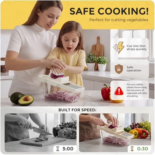 Mandoline Slicer For Kitchen With Container,Mandoline Food Slicer