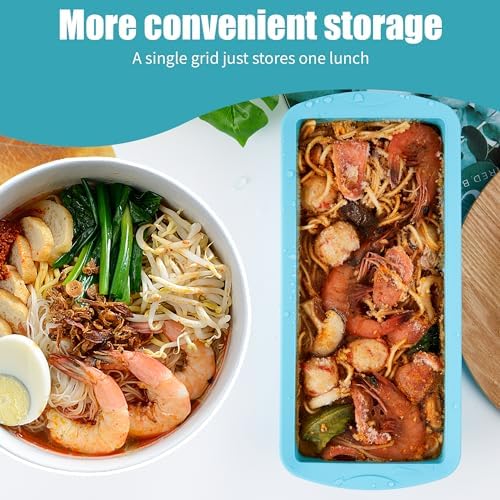 Silicone Freezer Tray with Lid 2 Pack Silicone Freezer Molds - Large