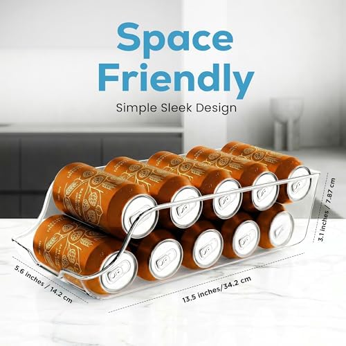 Utopia Kitchen Soda Can Organizer, 2 Pack, Clear