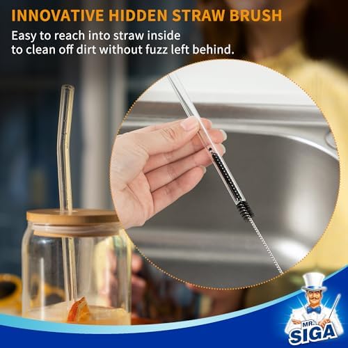 MR.SIGA 2-in-1 Bottle and Straw Cleaning Brush