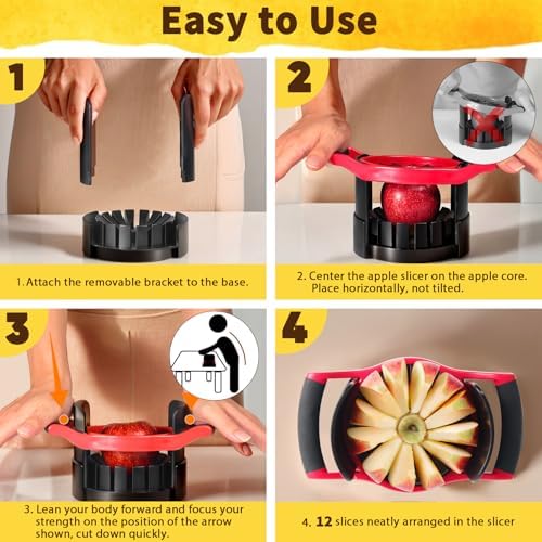 Newness Pineapple Corer and Slicer & Apple Slicer 12 Thin Slices