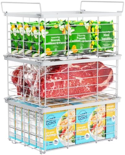 iSPECLE Deep Freezer Organizer Bins - For Most 10-20 cu. ft. Chest