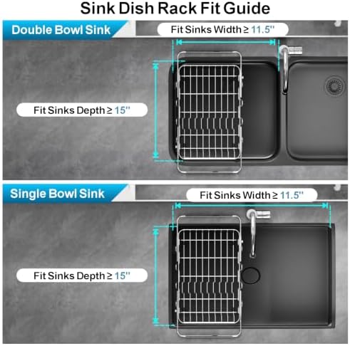 GSlife Stainless Steel Over-Sink Dish Drying Rack